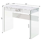 Convenience Concepts SoHo 1 Drawer Glass 36 Desk