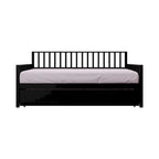 Lit de repos classique en bois de taille double CraftPorch avec lit gigogne