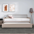 Lit de repos classique en bois de taille double CraftPorch avec lit gigogne