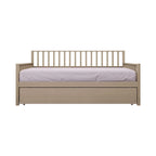 Lit de repos classique en bois de taille double CraftPorch avec lit gigogne