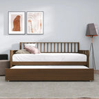 Lit de repos classique en bois de taille double CraftPorch avec lit gigogne