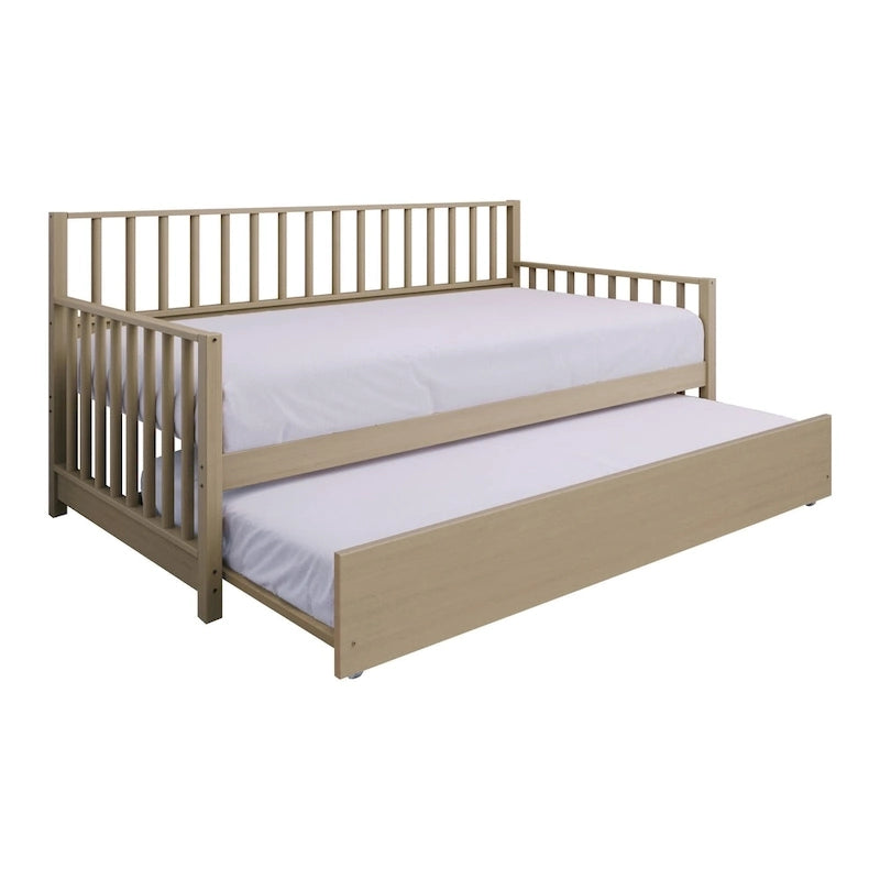 Lit de repos classique en bois de taille double CraftPorch avec lit gigogne