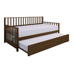 Lit de repos classique en bois de taille double CraftPorch avec lit gigogne