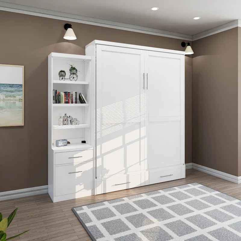 Brentwood Queen Murphy Bed with One Pier