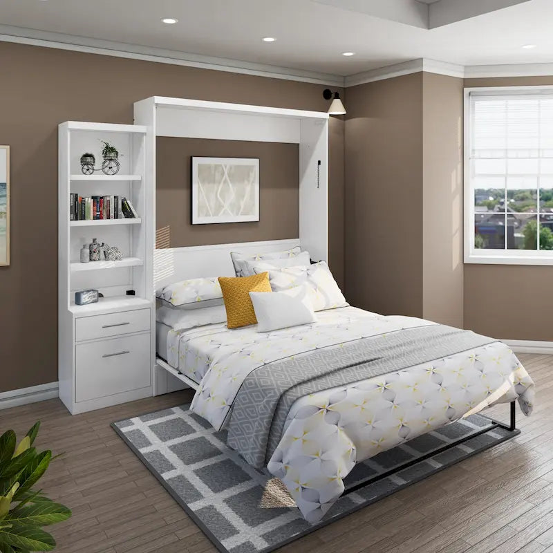 Brentwood Queen Murphy Bed with One Pier