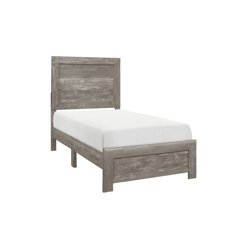 Ensemble de chambre à coucher 3 pièces Tabina gris, style moderne