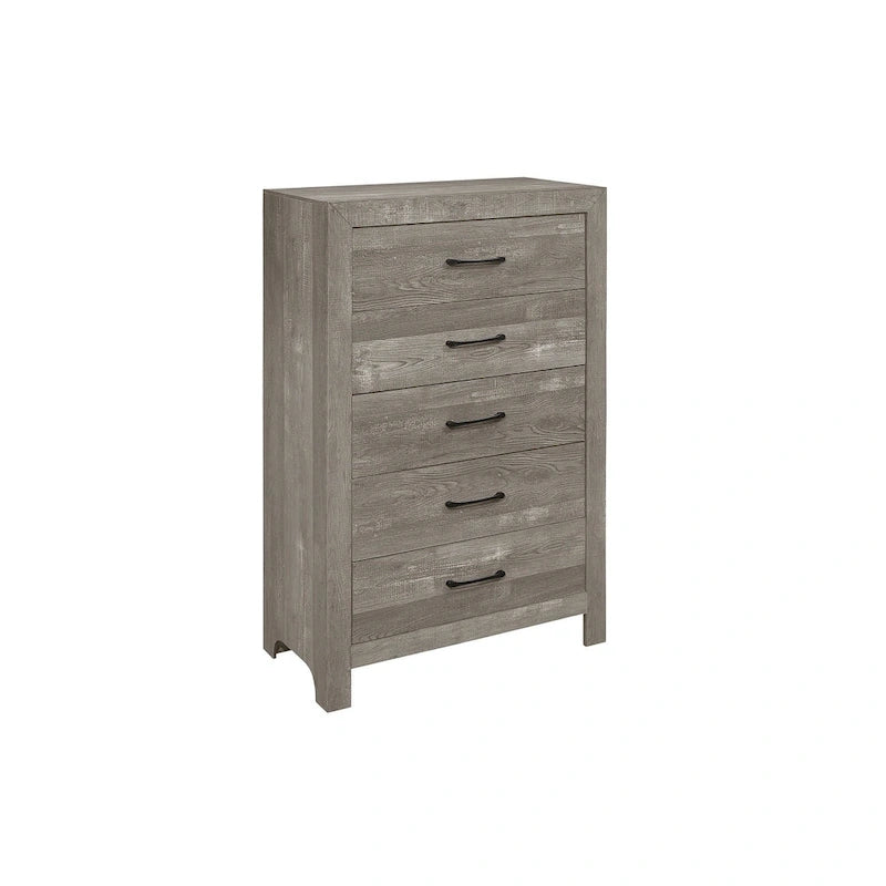 Ensemble de chambre à coucher 3 pièces Tabina gris, style moderne