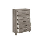 Ensemble de chambre à coucher 3 pièces Tabina gris, style moderne