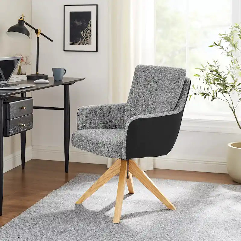 Art Leon Mid-century Modern Swivel Home Office Desk Chair