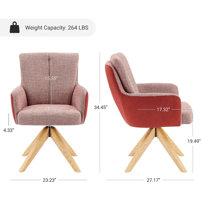 Art Leon Mid-century Modern Swivel Home Office Desk Chair