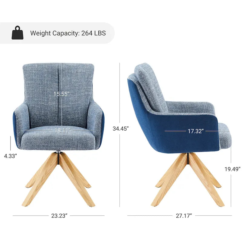 Art Leon Mid-century Modern Swivel Home Office Desk Chair