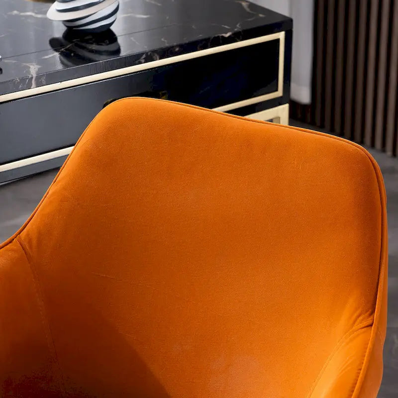 Home Office Chair With Gold Metal Legs