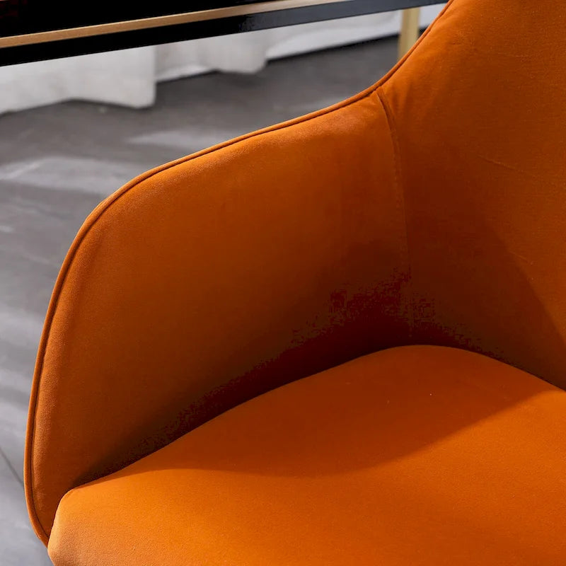 Home Office Chair With Gold Metal Legs
