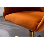Home Office Chair With Gold Metal Legs