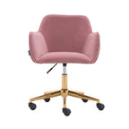 Home Office Chair With Gold Metal Legs