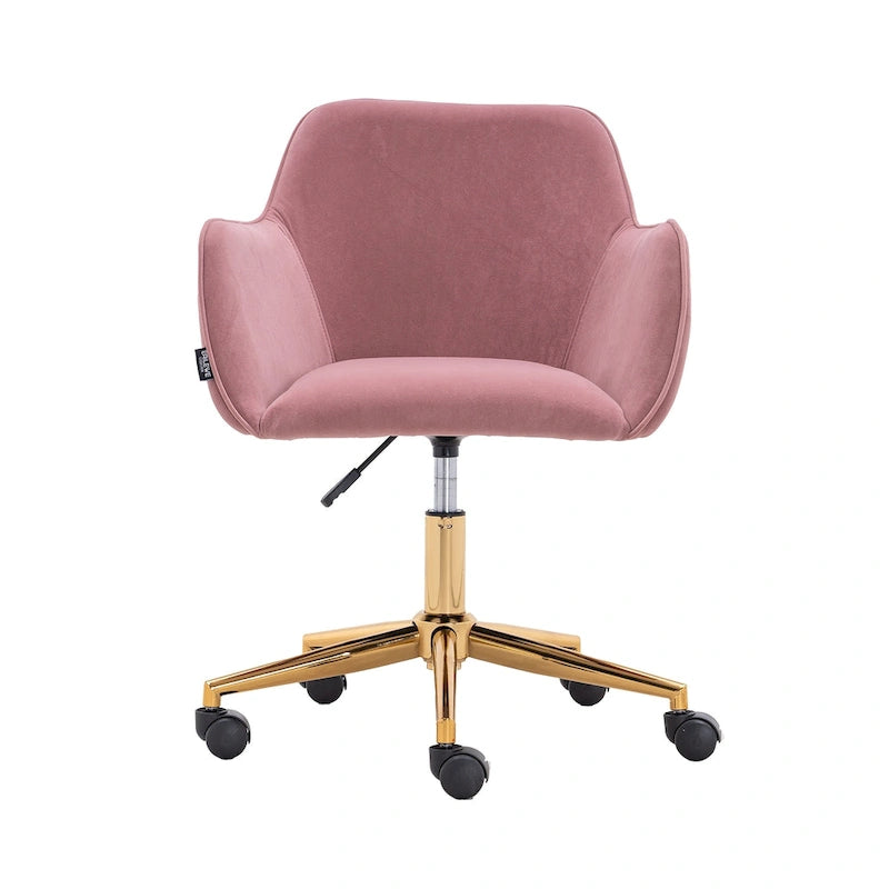 Home Office Chair With Gold Metal Legs