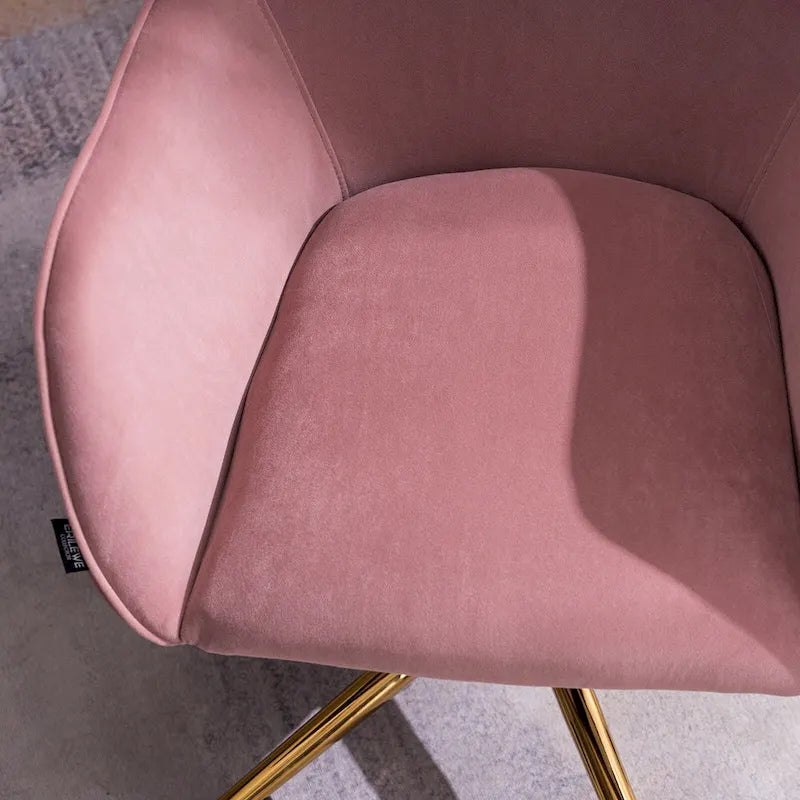 Home Office Chair With Gold Metal Legs