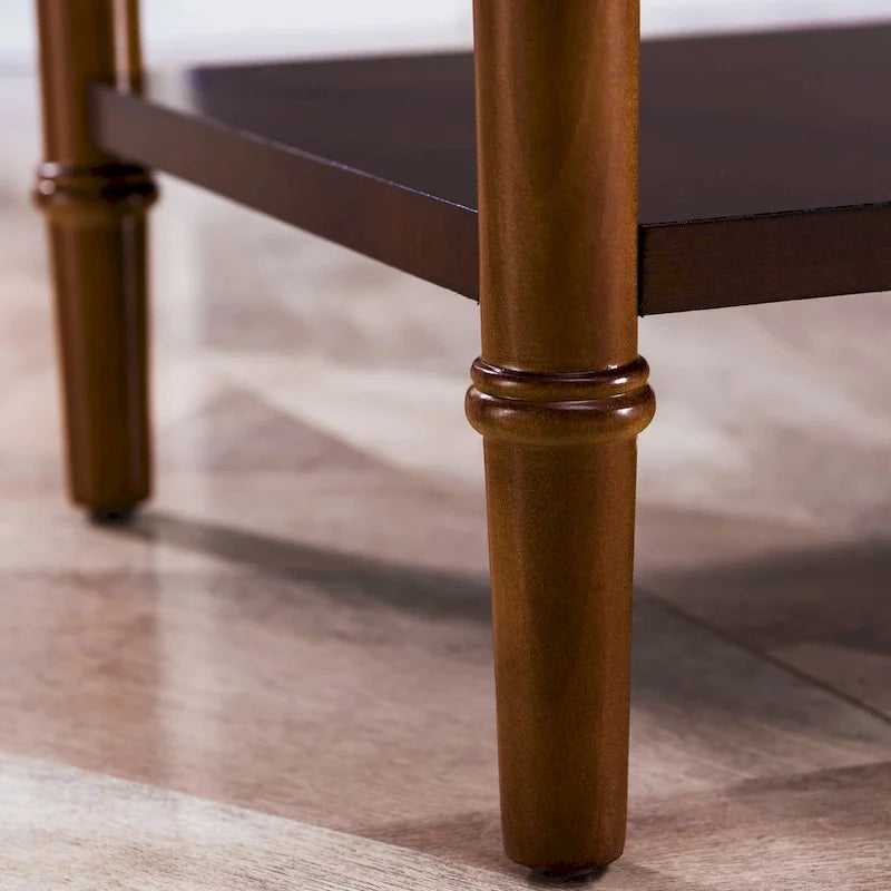 Table de chevet avec tiroir et station de charge, style côtier