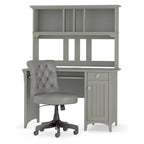 Bush Furniture Salinas Bureau informatique 48W avec huche et chaise de bureau