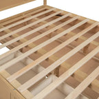 Wood Platform Bed with Underneath Storage and 2 Drawers