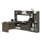 Bureau d'angle Pro-Linea avec bibliothèque