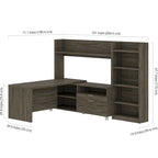 Bureau d'angle Pro-Linea avec bibliothèque