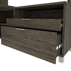 Bureau d'angle Pro-Linea avec bibliothèque