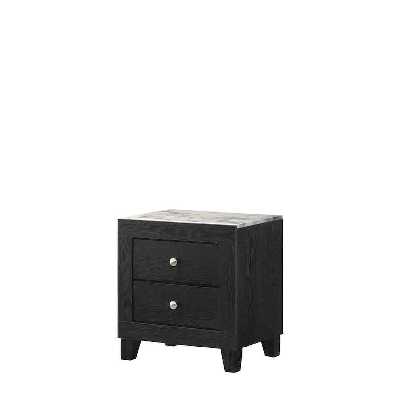 Gaylene 5 Piece Black LED Bookcase Panel Bedroom Set