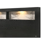 Gaylene 5 Piece Black LED Bookcase Panel Bedroom Set