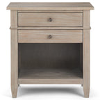 WYNDENHALL Sterling SOLID WOOD 24 inch Wide Bedside Nightstand Table