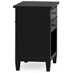 WYNDENHALL Sterling SOLID WOOD 24 inch Wide Bedside Nightstand Table
