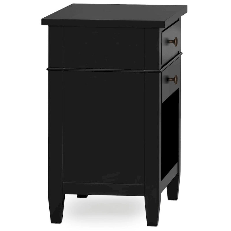WYNDENHALL Sterling SOLID WOOD 24 inch Wide Bedside Nightstand Table