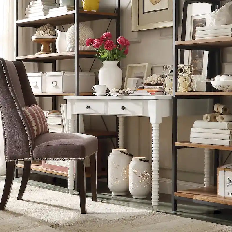 Lyndale 2-Drawer Helix Legs Office Desk by iNSPIRE Q Bold