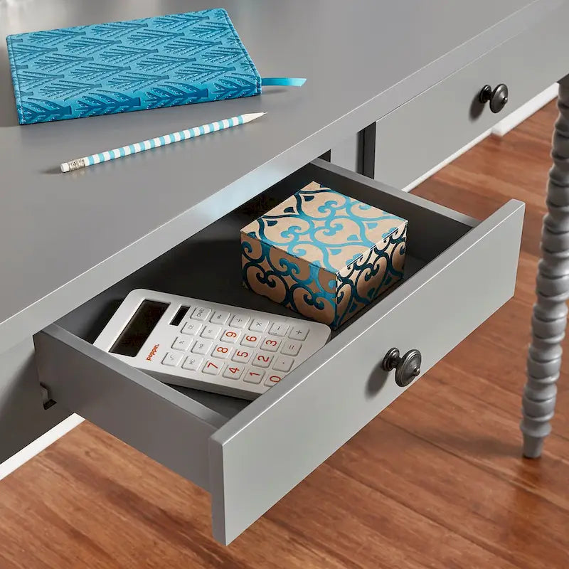Lyndale 2-Drawer Helix Legs Office Desk by iNSPIRE Q Bold