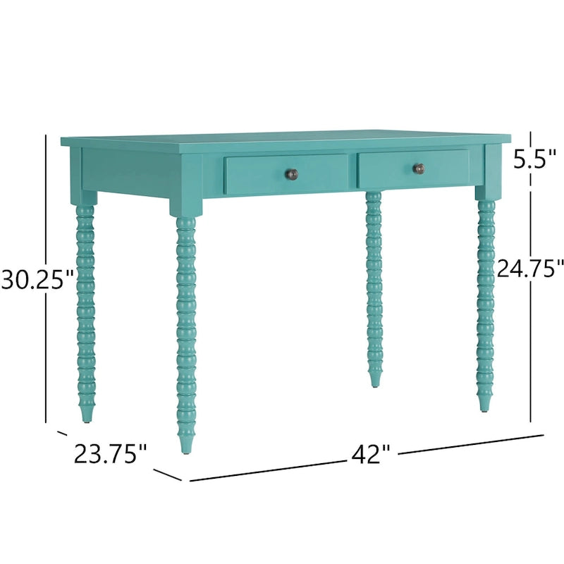 Lyndale 2-Drawer Helix Legs Office Desk by iNSPIRE Q Bold