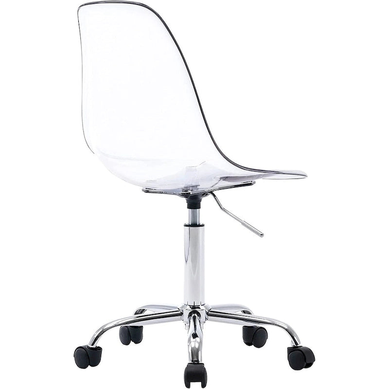 Acrylic Swivel adjustable height Armless Home office Rolling Chair