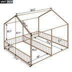 Metal House Platform Beds Two Shared Beds Two Shared Beds