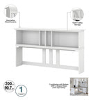 Salinas 60W L Desk with Hutch, Cabinet and Bookcase by Bush Furniture