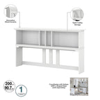 Salinas 60W L Desk with Hutch, Cabinet and Bookcase by Bush Furniture