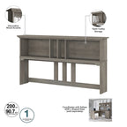 Salinas 60W L Desk with Hutch, Cabinet and Bookcase by Bush Furniture