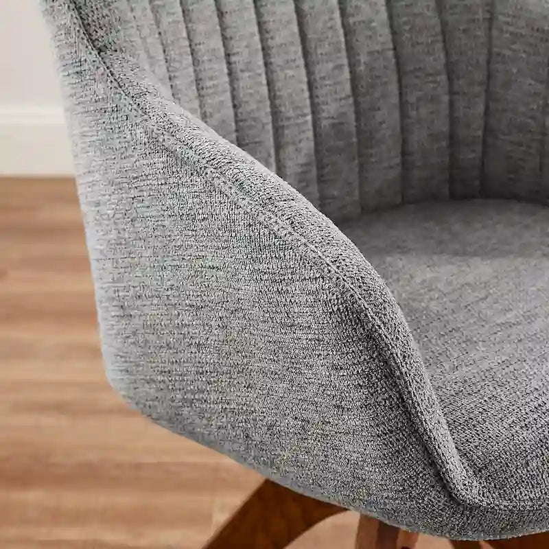 Art Leon Modern Home Office Swivel Arm Accent Chair with Wood Legs