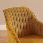 Art Leon Modern Home Office Swivel Arm Accent Chair with Wood Legs