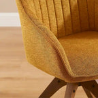 Art Leon Modern Home Office Swivel Arm Accent Chair with Wood Legs