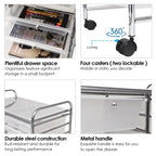 15-drawer Utility Organizer Rolling Cart with Wheels