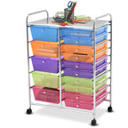 15-drawer Utility Organizer Rolling Cart with Wheels