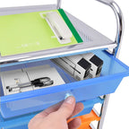 15-drawer Utility Organizer Rolling Cart with Wheels