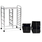 15-drawer Utility Organizer Rolling Cart with Wheels