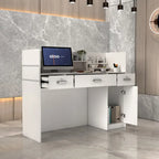 Table de réception à 3 tiroirs, bureau d'accueil, bureau d'ordinateur, bureau de travail