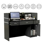 Table de réception à 3 tiroirs, bureau d'accueil, bureau d'ordinateur, bureau de travail