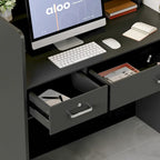 Table de réception à 3 tiroirs, bureau d'accueil, bureau d'ordinateur, bureau de travail